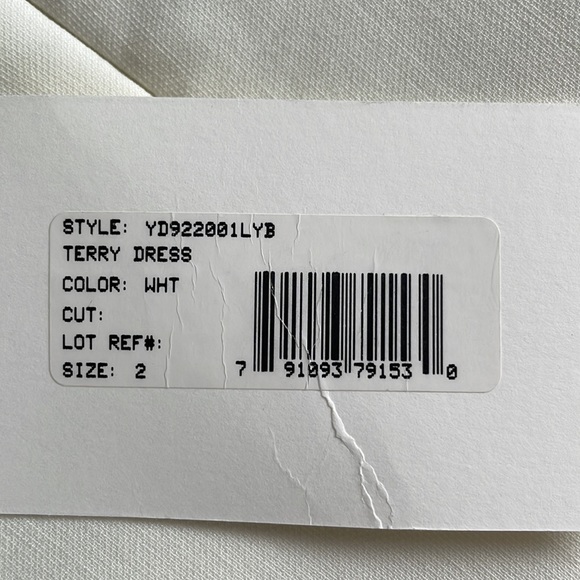 Likely Cream White Terry dress 2 - Picture 4 of 4